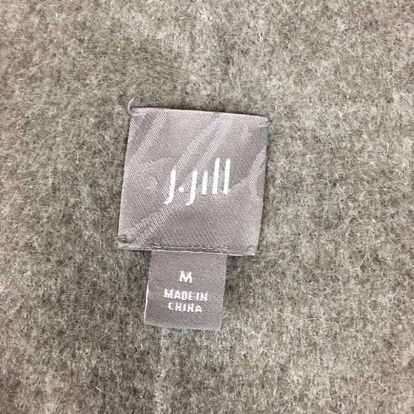 J Jill Wool Angora Funnel Neck Wrap Jacket Medium - Picture 12 of 13